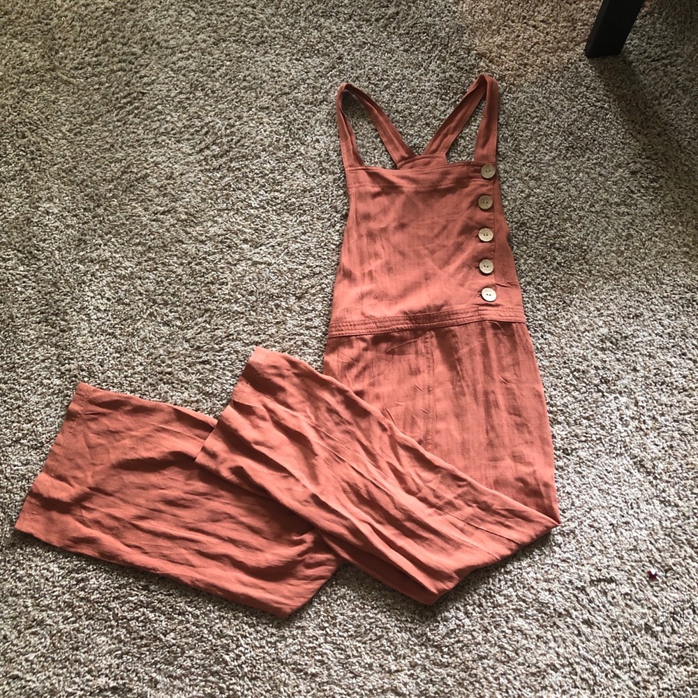 Universal Thread Burnt Orange Overall Jumpsuit M